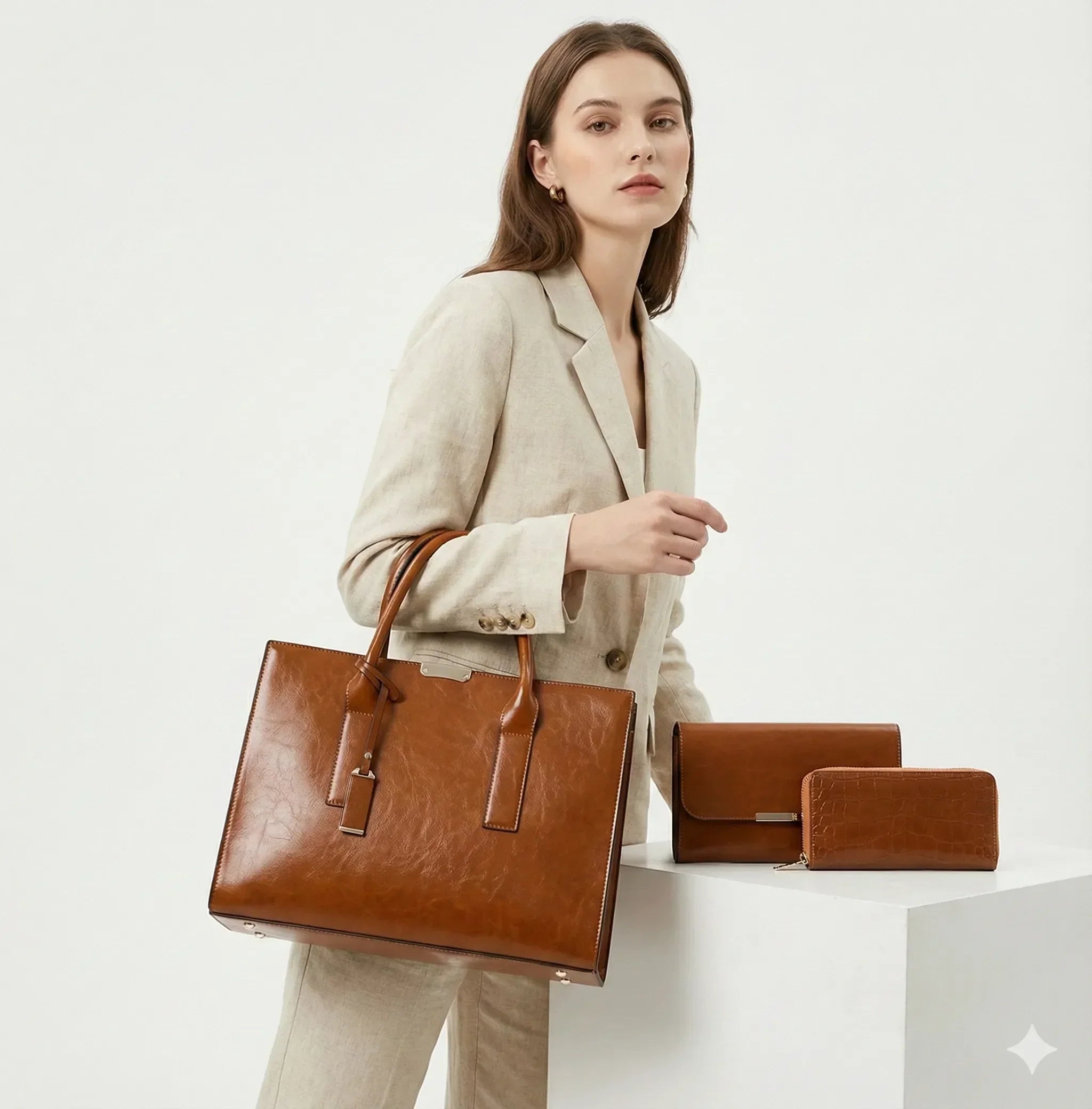 Adele Leather Set Bag + 2 Wallets