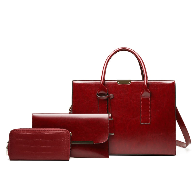 Adele Leather Set Bag + 2 Wallets