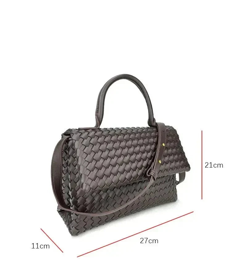 July Genuine Leather Braided Bag