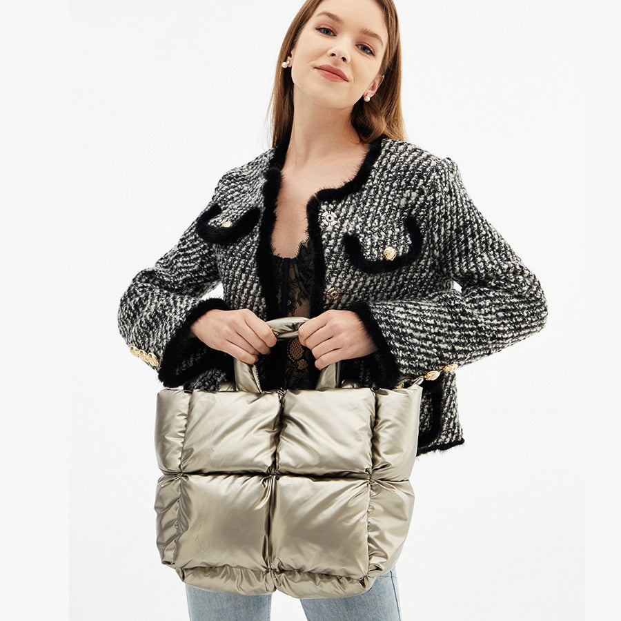 Tatiana Metallic Puffer Bag