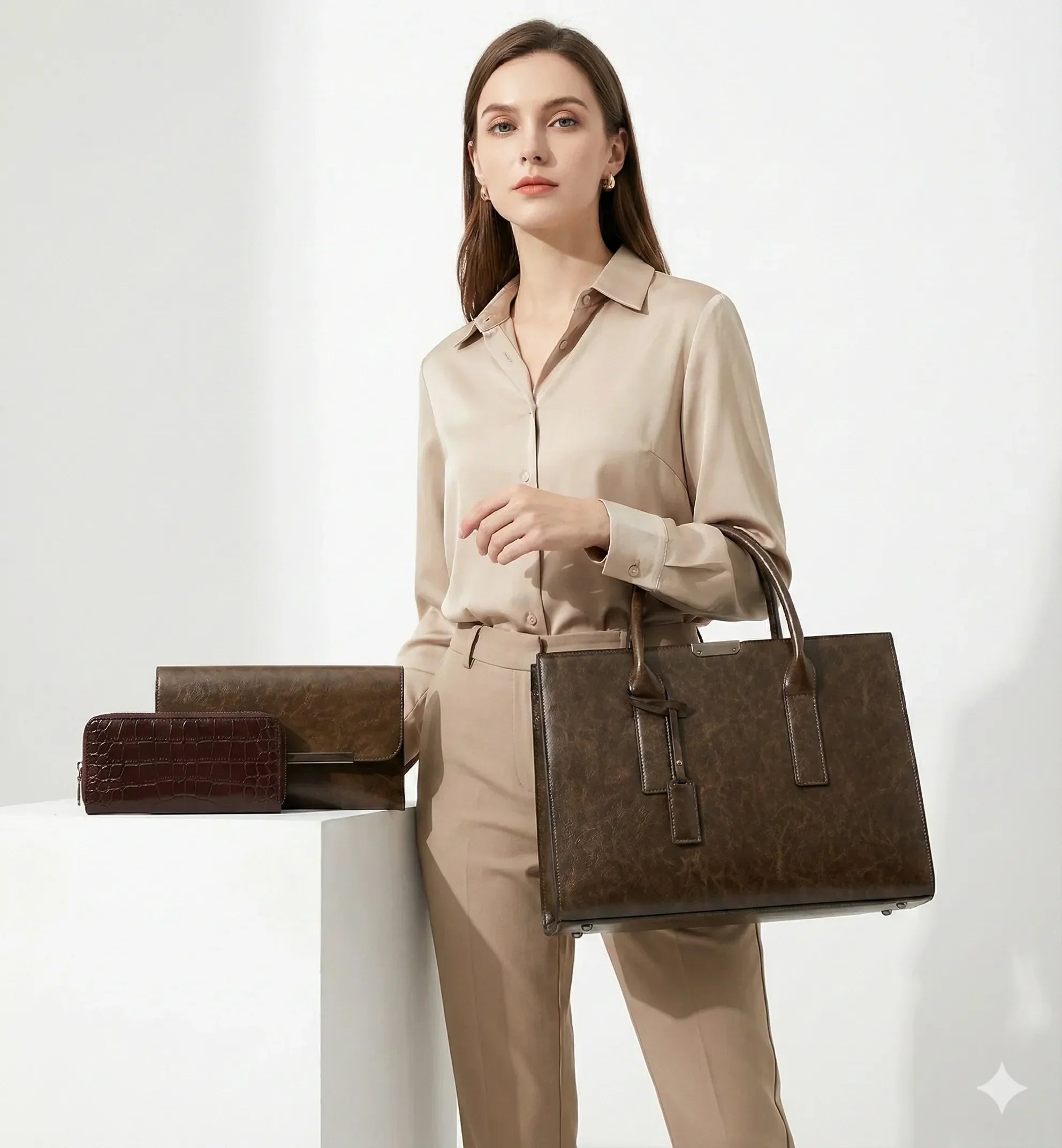Adele Leather Set Bag + 2 Wallets