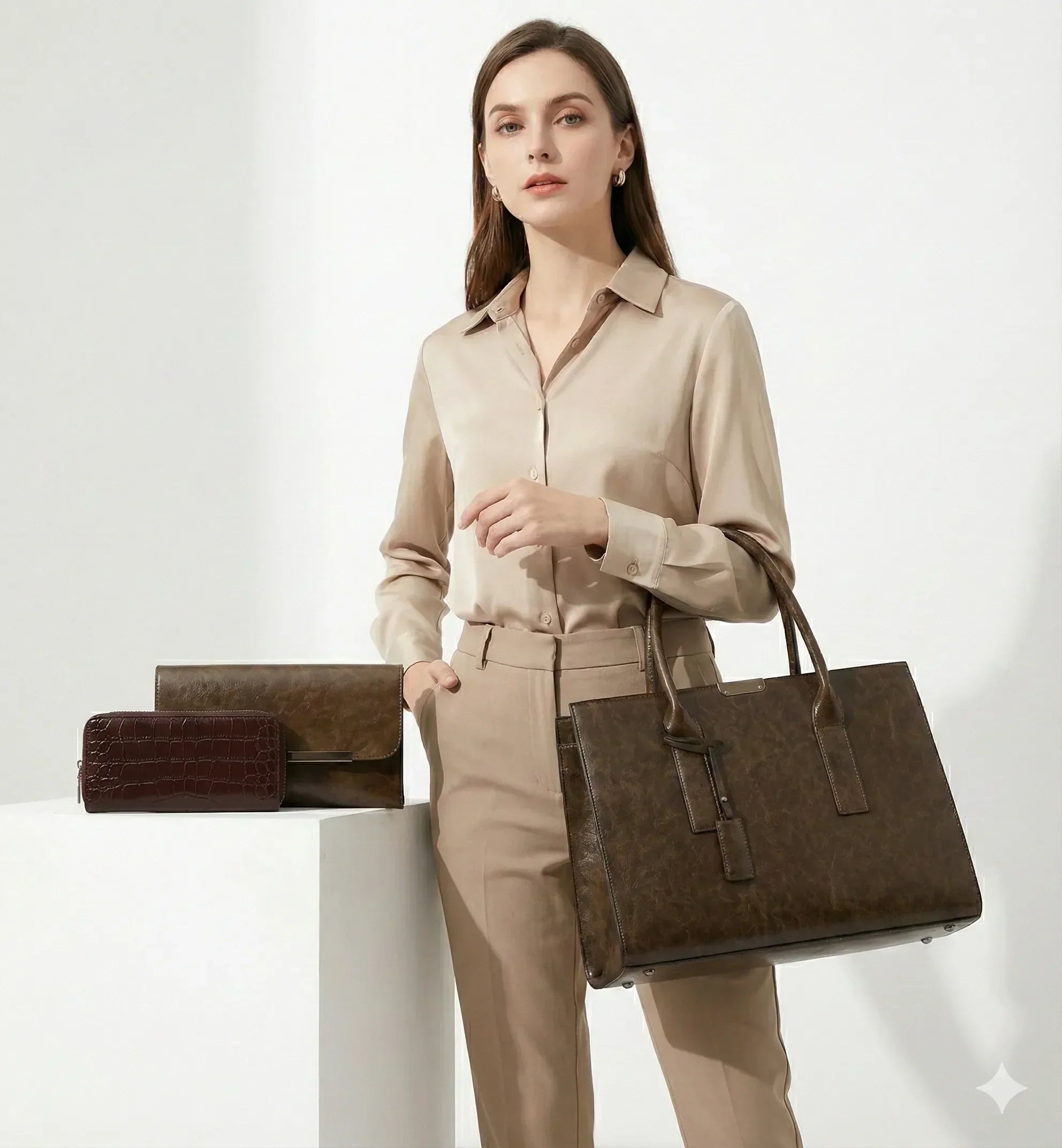 Adele Leather Set Bag + 2 Wallets