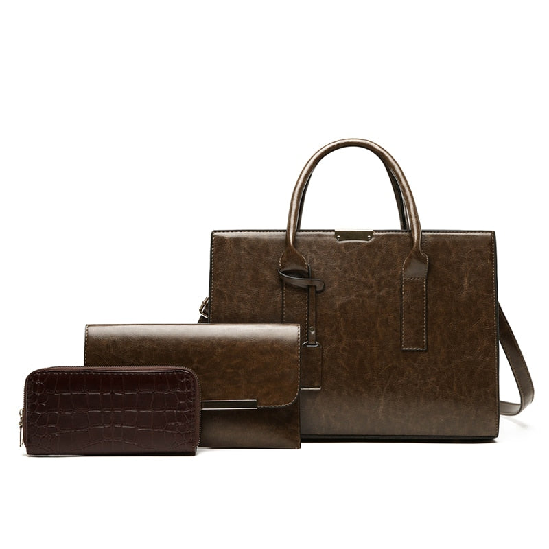 Adele Leather Set Bag + 2 Wallets