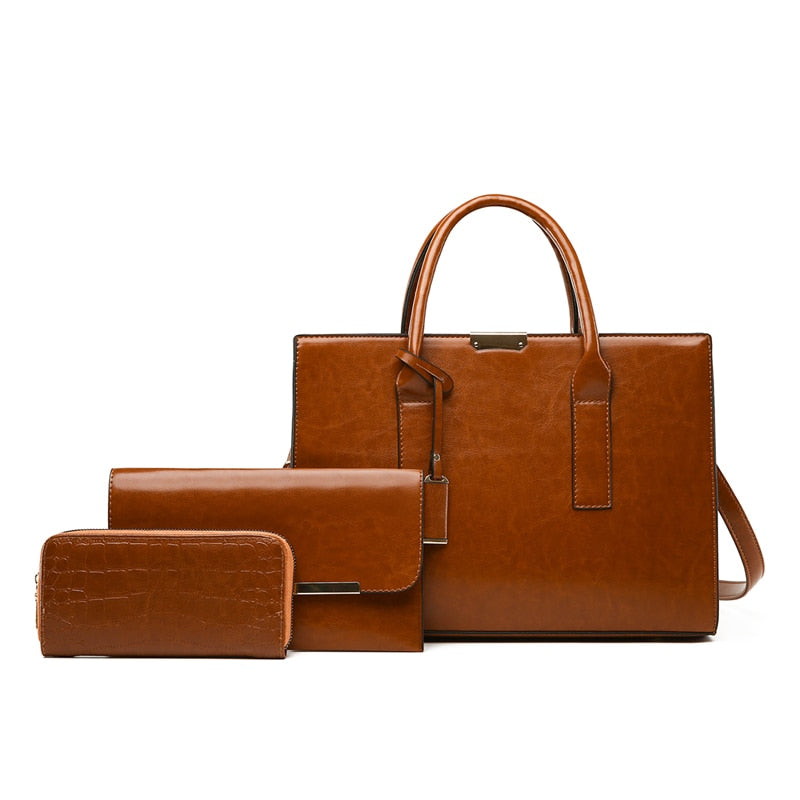 Adele Leather Set Bag + 2 Wallets