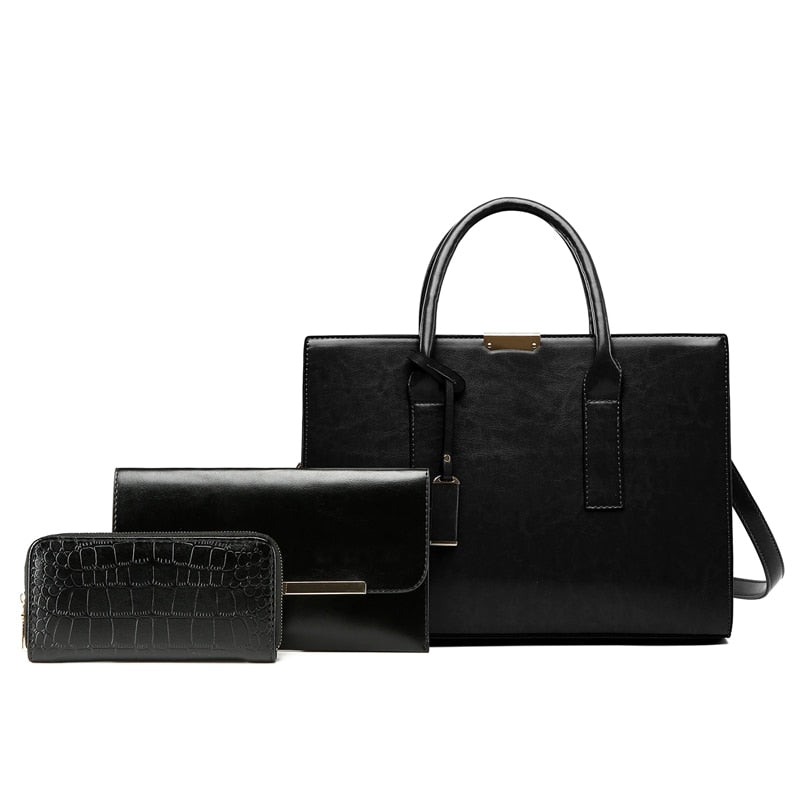 Adele Leather Set Bag + 2 Wallets