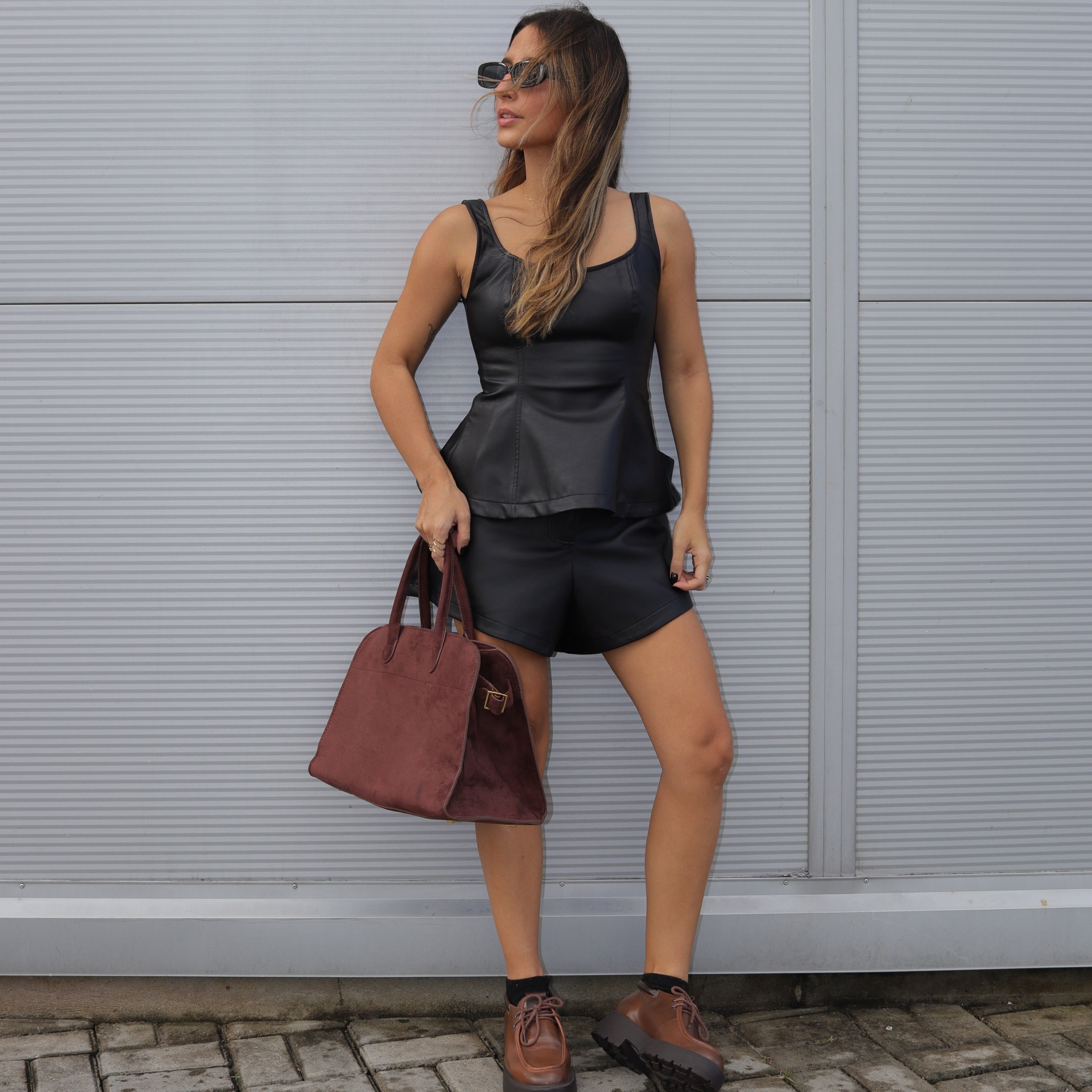 Large Suede Carrie Bag