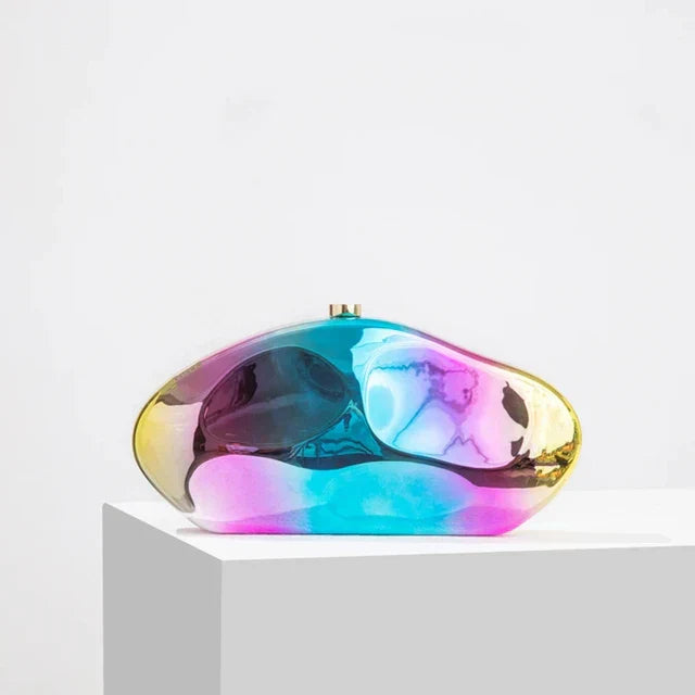 Jasmim Metallic Clutch Bag