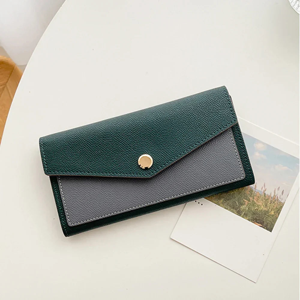 Karen Colorful Genuine Leather Envelope Wallet