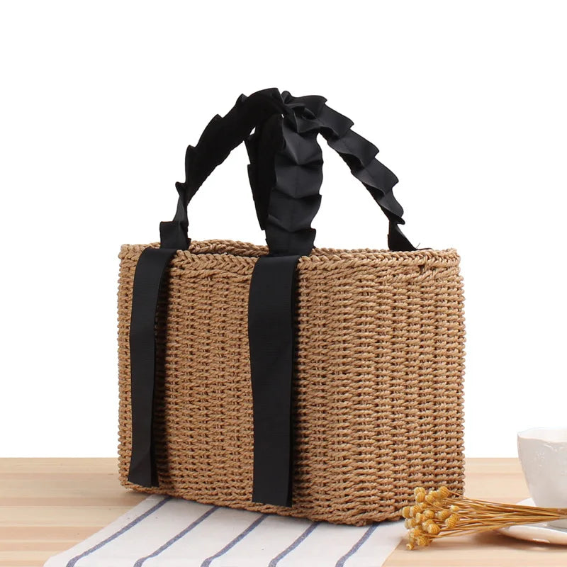 Sophia Straw Tote Bag