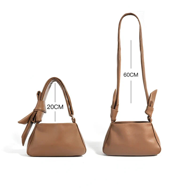 Cecilia Genuine Leather Bow Crossbody Bag